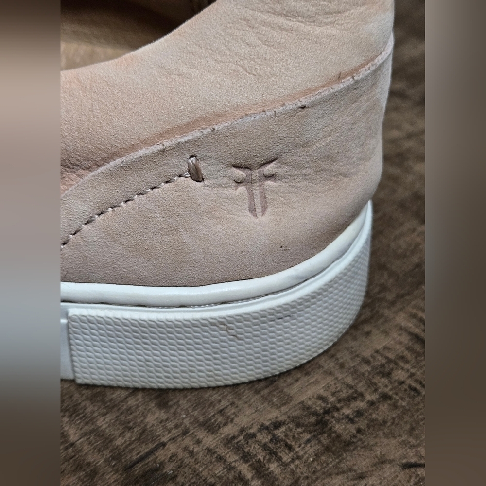 Frye Ivy Low Lace Sneakers in Blush Pink Leather Size 9 Pre-Owned - Picture 7 of 14